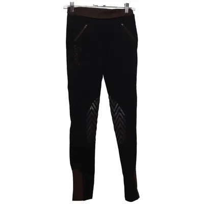 Pantalon d'équitation (Noir, Marron) de Sunset Coton, Élasthane, Polyamide