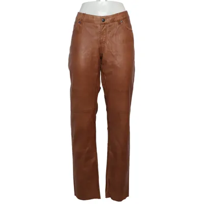 Leather pants (Brown) from Skin Leather, Polyester