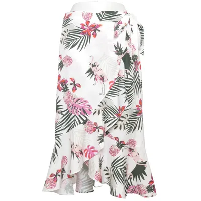 Omlottkjol (Vit, Flerfärgad) från V. Code Elastan, Polyester