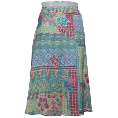 Jupe longue (Vert, Bleu, Multicolore) de Surkana Polyester, Viscose