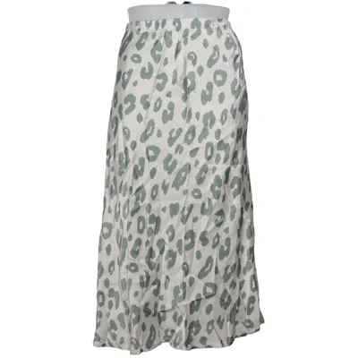 Maxi rok (Wit, Groen) van Senes Zijde, Viscose