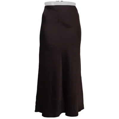 Jupe longue (Marron) de H&M Viscose, Polyester