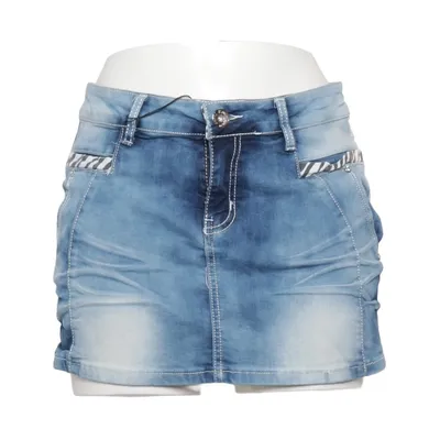 Jupe en jean (Bleu) de Rose Player Coton, Élasthane, Polyester