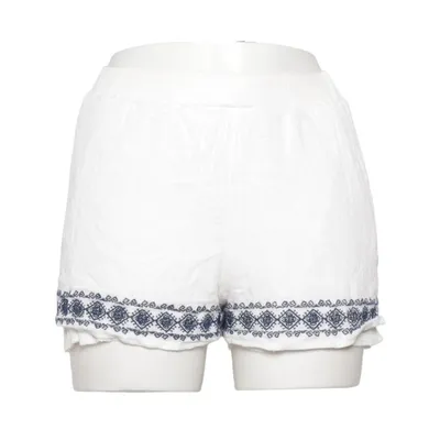 Short (Blanc, Bleu) de Charlotte Russe Polyester, Viscose