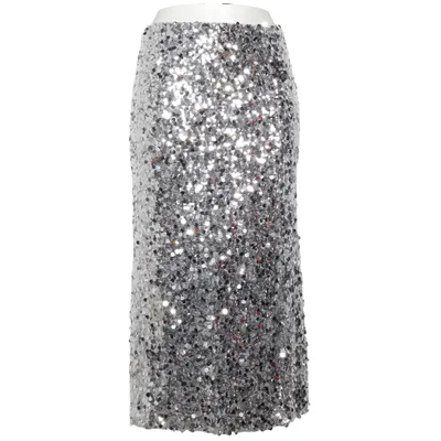 Skirt (Silver) from Mango Elastane, Polyester