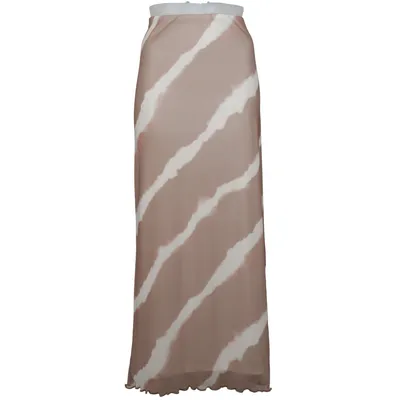 Maxi rok (Beige, Wit) van New Look Elastaan, Polyester