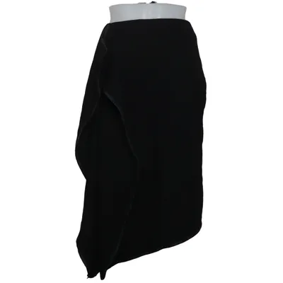 Jupe portefeuille (Noir) de Alberta Ferretti Laine