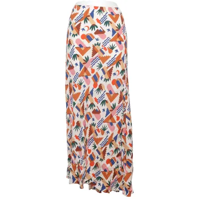 Maxi rok (Wit, Meerkleurig) van Blutsgeschwister Viscose
