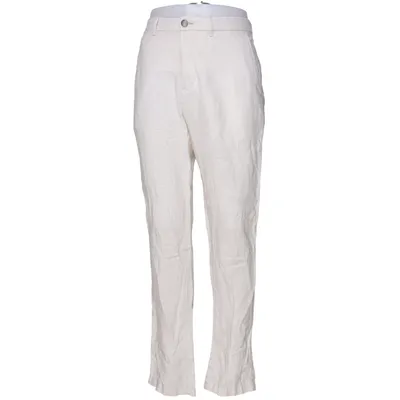 Pantalon (Beige) de Mango Coton, Lin, Polyester