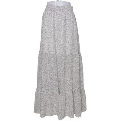 Jupe longue (Blanc, Noir) de H&M Modern Classic Polyester