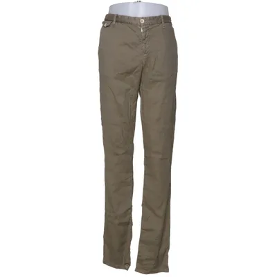 Chinos (Green) from Alberto Cotton, Elastane, Linen