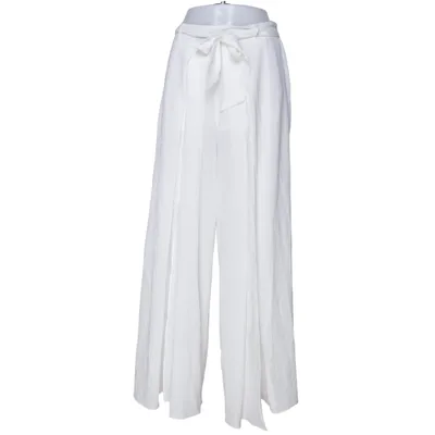 Pantalon patte d'éléphant (Blanc) de Morning Mist