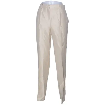 Stoffhose (Beige) von MaxMara Leinen, Viskose