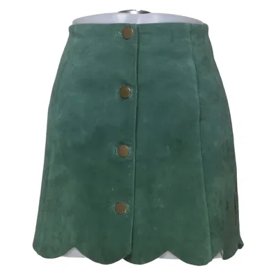 Leather skirt (Green) from ASOS Leather, Polyester