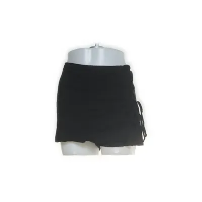 Skort (Black) from Stradivarius Linen, Viscose