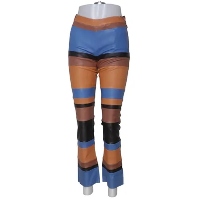 Leather pants (Blue, Brown, Black) from Stouls Cotton, Elastane, Leather, Silk