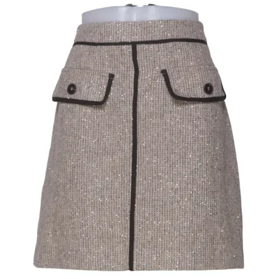 Nederdel (Beige, Flerfarvet) fra Bruuns Bazaar Polyester, Viscose, Uld