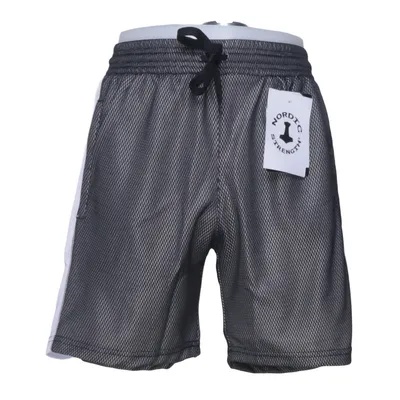 Basketbal shorts (Zwart, Wit) van Nordic Strength Polyester
