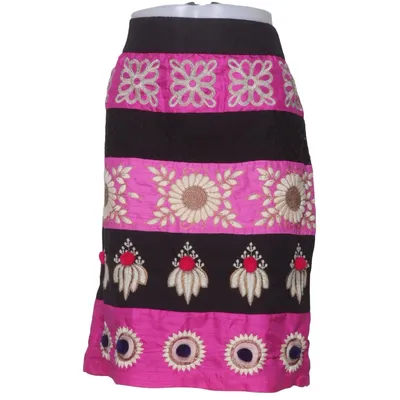 Skirt (Pink, Black, Multicolored) from Leifsdottir Cotton, Metallic fiber, Polyester