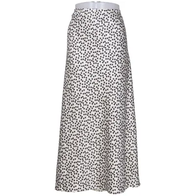 Maxi skirt (White, Black) from New Look Curves Elastane, Polyester