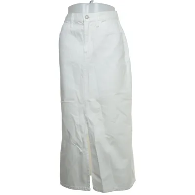 Jeanskjol (Vit) från Uniqlo Bomull, Polyester