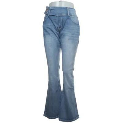 Jeans (Blå) från Flamingo Bomull, Elastan