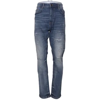 Jeans (Blå) från Icono Bomull, Elastan, Skinn