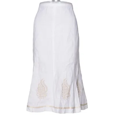 Jupe (Blanc, Beige) de Basler Acétate, Lin
