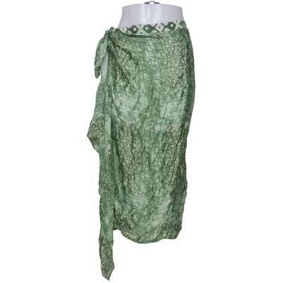 Wrap skirt (Green, White) from Zara Viscose