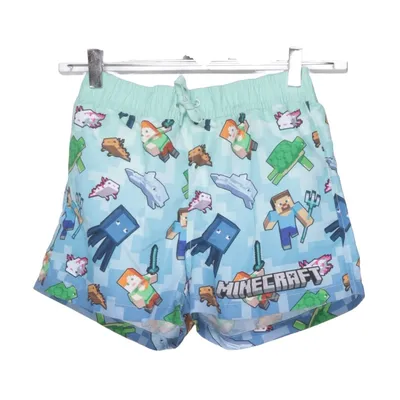 Badshorts (Blå, Flerfärgad) från Minecraft Polyester