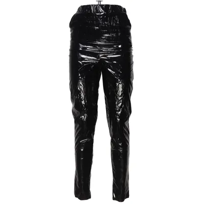 Vinyl broek (Zwart) van PrettyLittleThing Elastaan, Polyester, Polyurethaan