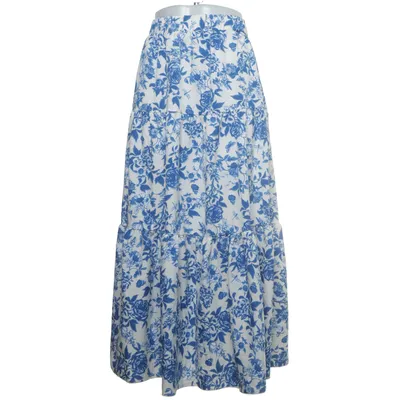 Långkjol (Blå, Vit) från Shein Curve Polyester