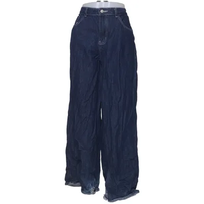 Jeans (Blue) from Romwe Cotton, Linen, Polyester, Viscose