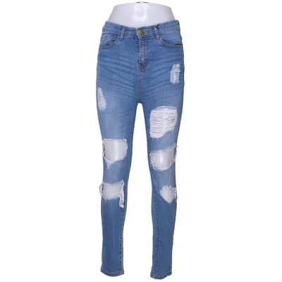 Spijkerbroek (Blauw) van Boohoo Petite Katoen, Elastaan
