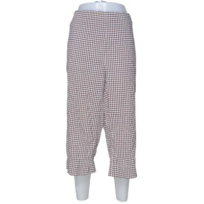 Three-quarter pants (Brown, White) from Signature Experience Elastane, Polyester, Viscose