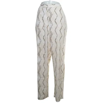 Palazzo pants (Beige, Multicolored) from Yaya Women Viscose