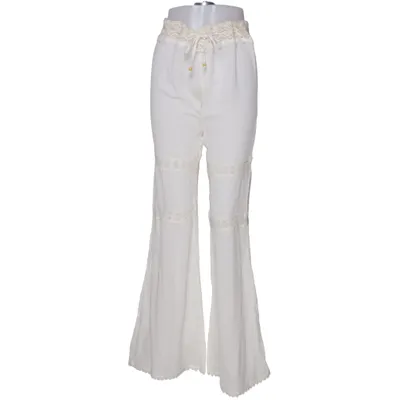 Pantalon patte d'éléphant (Blanc) de FAV Viscose