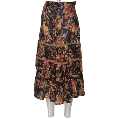 Jupe longue (Noir, Multicolore) de Wallis Coton