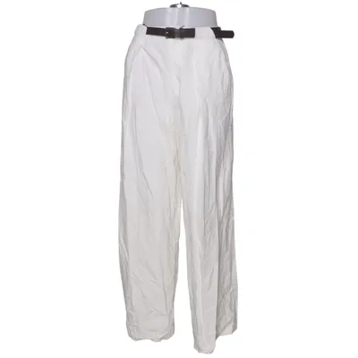 Palazzo pants (White) from Zara Cotton, Linen, Viscose