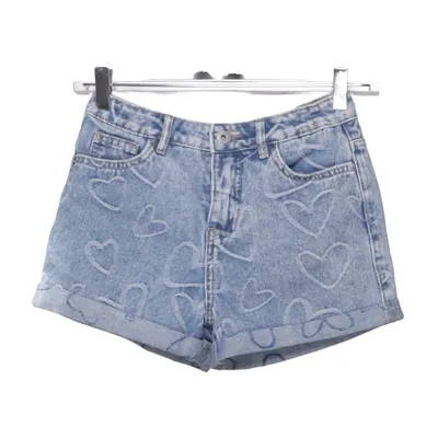 Denim shorts (Blauw) van Shoeby Katoen, Gerecycled polyester