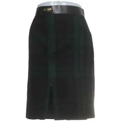 Nederdel (Sort, Grøn) fra Ralph Lauren Angora, Uld