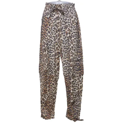 Cargo broek (Bruin, Zwart, Beige) van Ganni Katoen, Elastaan, Viscose