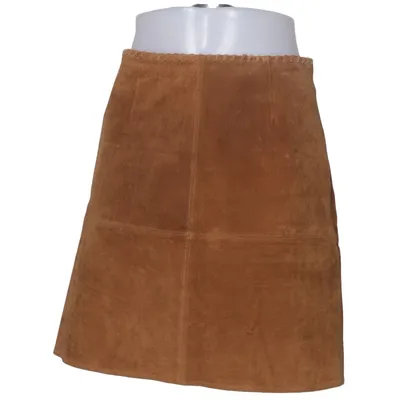 Lædernederdel (Brun) fra Zara Basic Læder