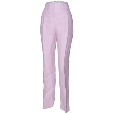 Suit pants (Pink) from Monoprix Femme Cotton, Linen, Viscose
