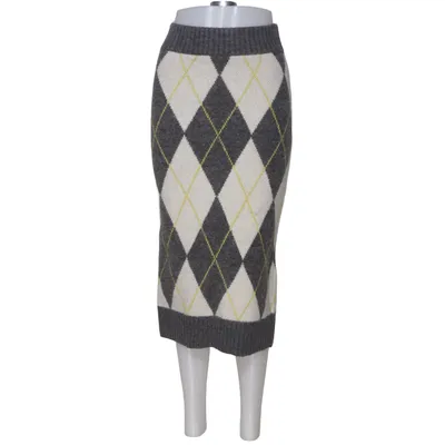 Nederdel (Grå, Hvid, Gul) fra Pringle of Scotland x H&M Akryl, Elastan, Polyester, Uld