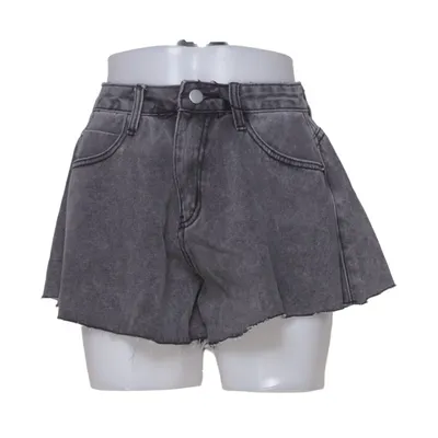 Denim shorts (Grijs) van Mochy Polyester