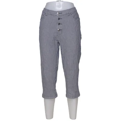 Driekwart broek (Blauw, Wit) van Bonprix Collection Katoen, Elastaan