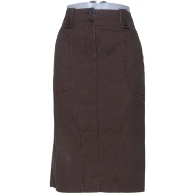 Skirt (Brown) from Prêt à Porter Cotton, Polyester, Viscose