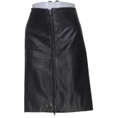Lædernederdel (Sort) fra WERA Stockholm Læder, Polyester