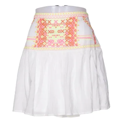 Skirt (White, Multicolored) from Mymo Cotton, Polyester